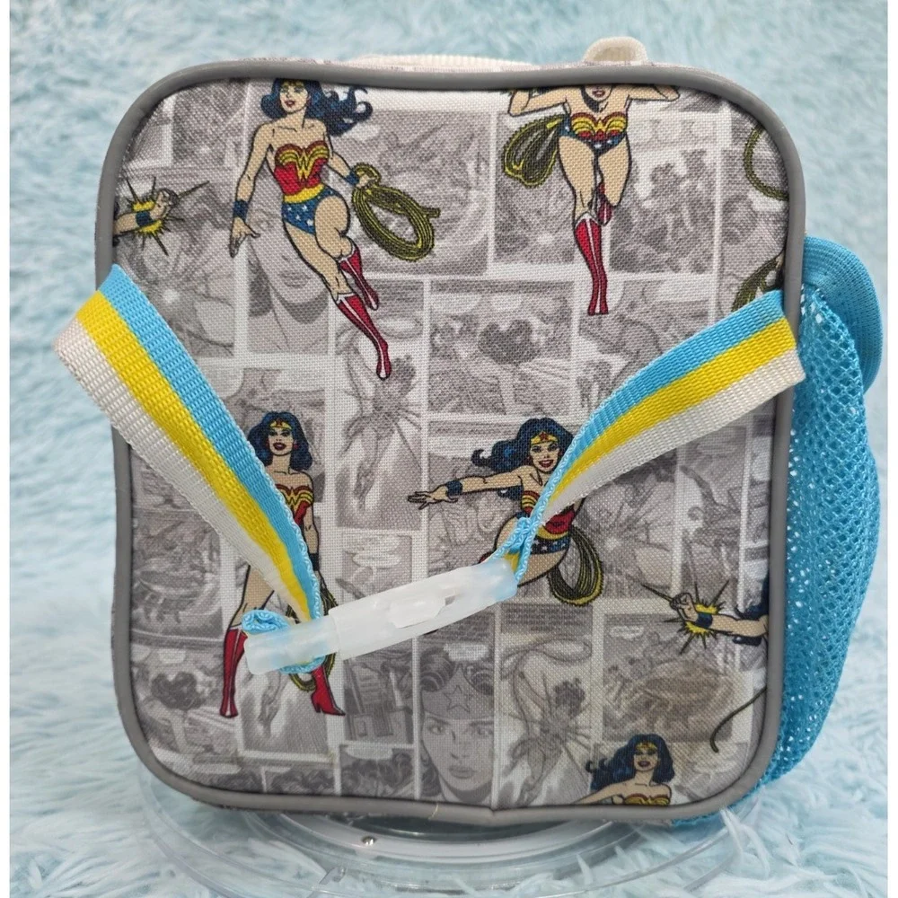 Pottery Barn Kids Wonder Woman Insulated Lunch Box DC Comics Gray Blue PBK
